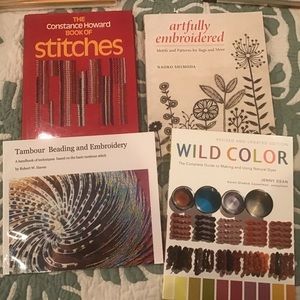 Bundle of 4 Embroidery and Natural Dyes Books!